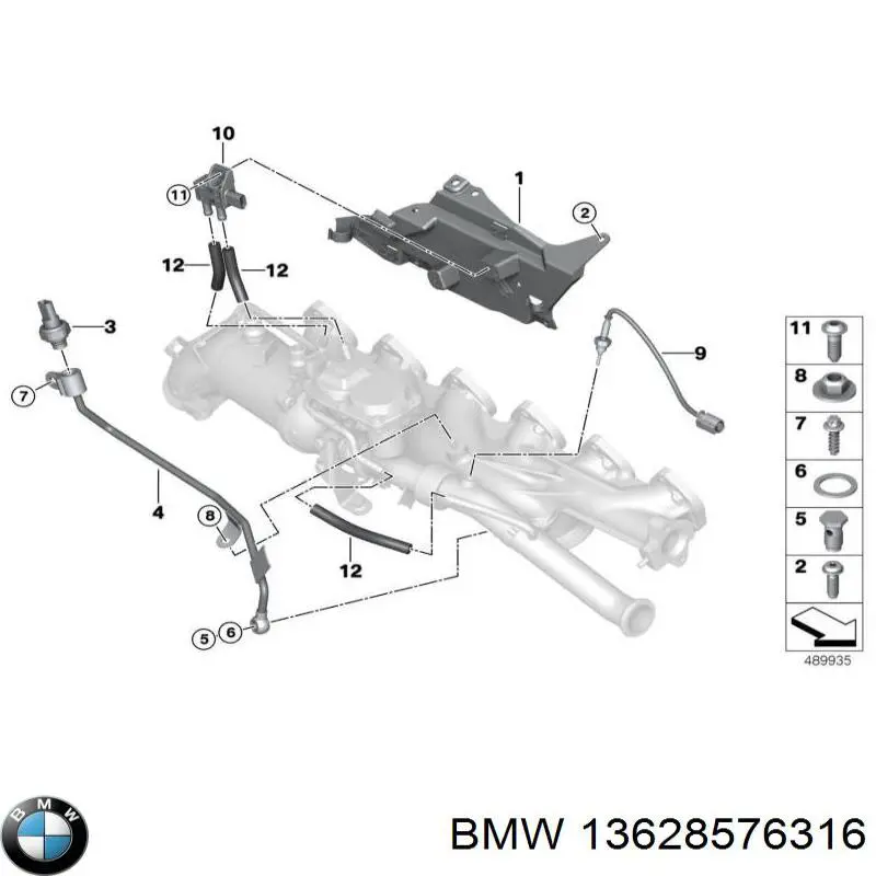 Датчик температуры выхлопных газов после сажевого фильтра BMW 13628576316 цена, от 69.95 USD