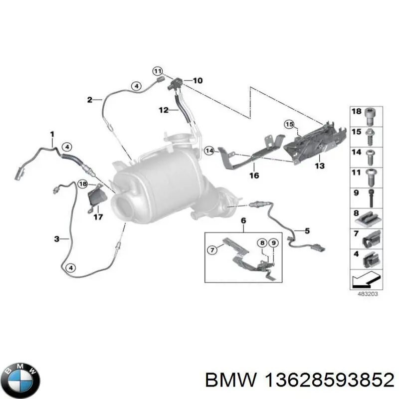 Лямбдазонд, датчик кисню 13628593852 BMW/MINI