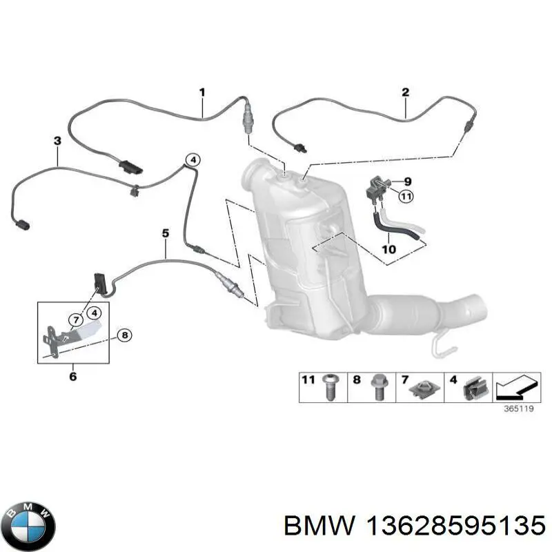 Лямбда датчик кислорода BMW 13628595135 цена, от 114.84 USD