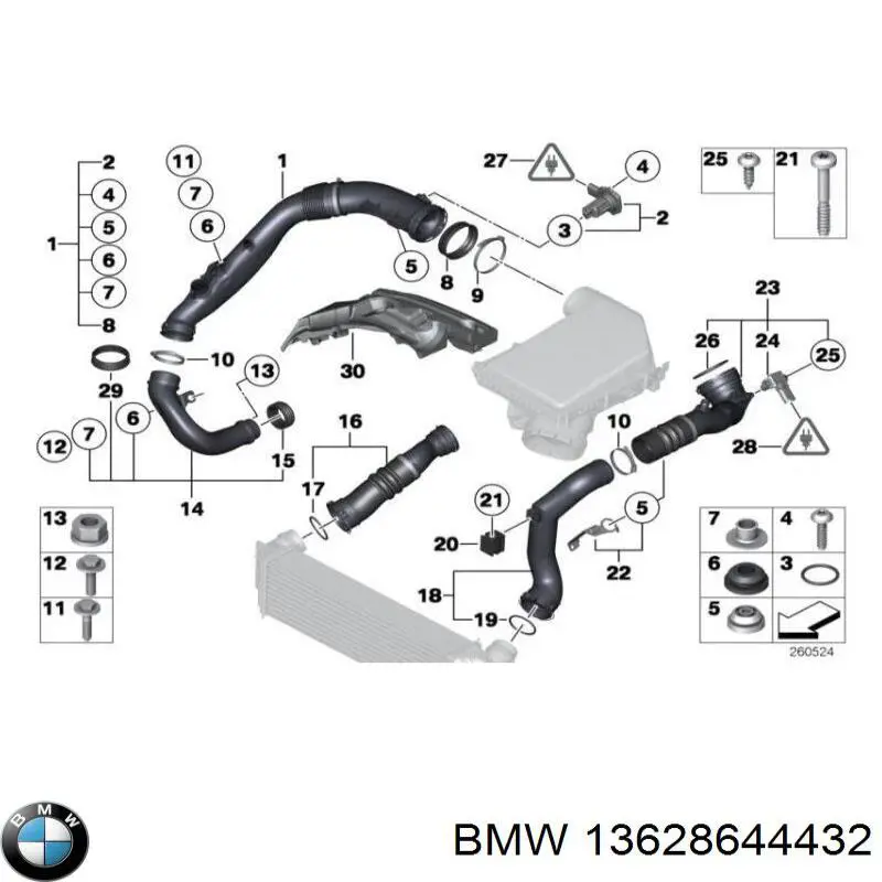 13628644432 BMW Датчик давления воздуха