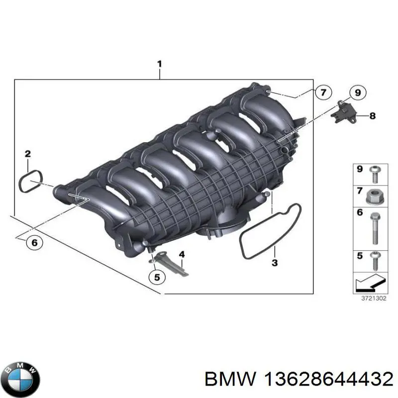 ДаД BMW 13628644432