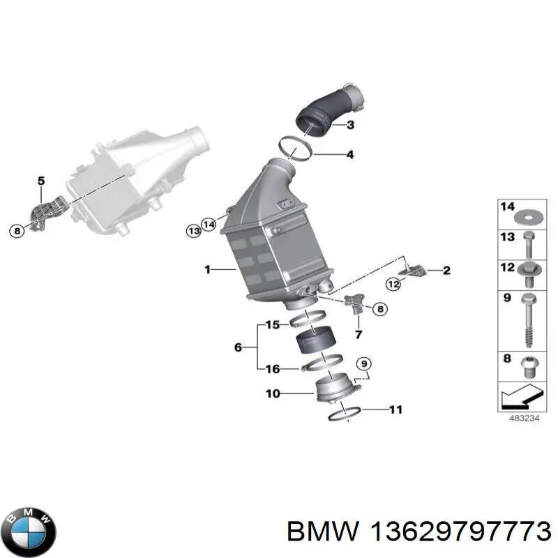 Датчик абсолютного давления 13629797773 BMW