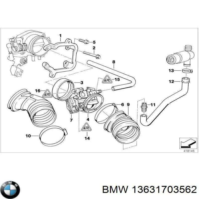 Датчик дроссельной заслонки  BMW 13631703562 цена, от 10.14 USD