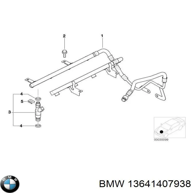 Форсунка инжектора BMW 13641407938 цена, от 155.19 USD