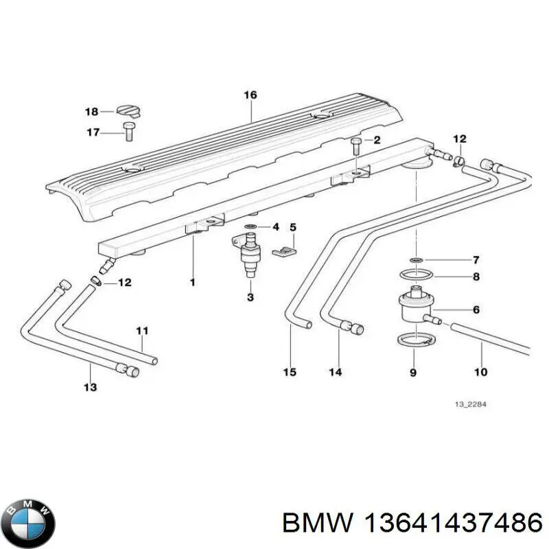 Кольцо (шайба) форсунки инжектора посадочное BMW 13641437486