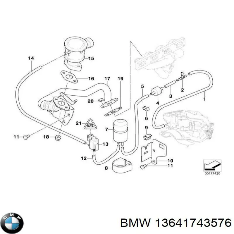 Уплотнительное кольцо форсунок  BMW 13641743576