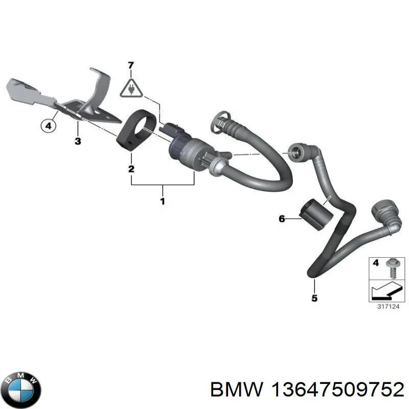 13647509752 BMW Anel (arruela) do injetor de ajuste