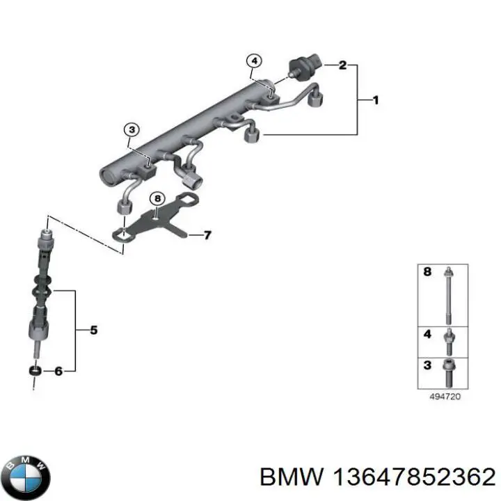 Injetor de injeção de combustível para BMW 7 (G11, G12)