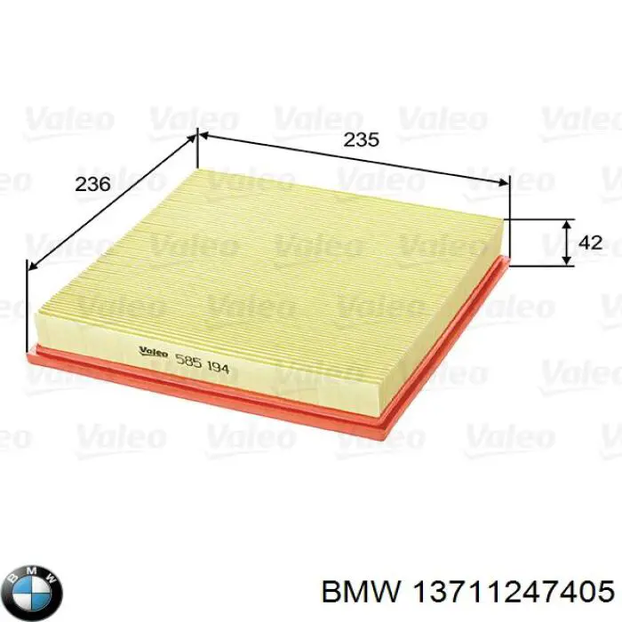 13711247405 BMW воздушный фильтр