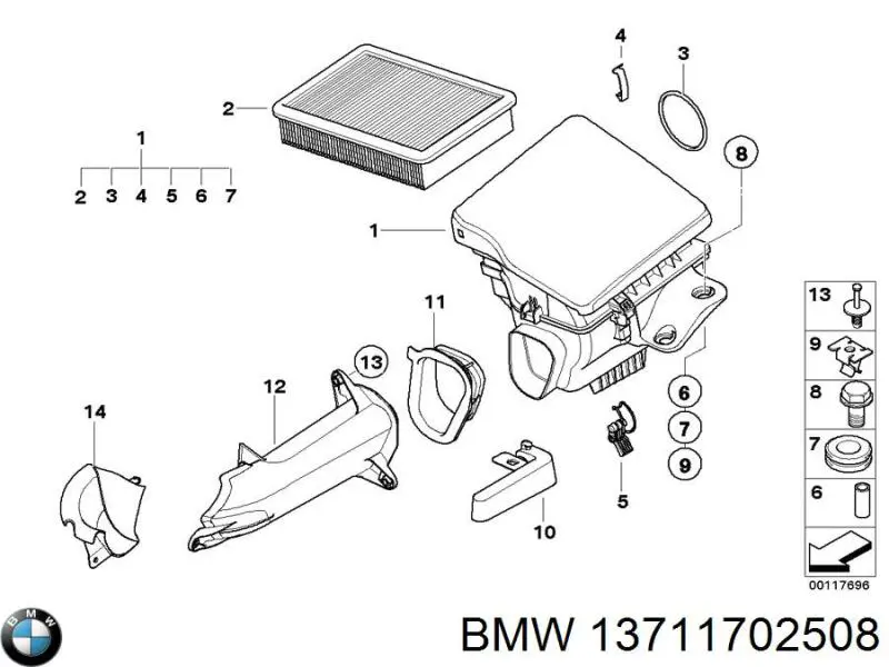  BMW 13711702508 цена, от 2.83 USD