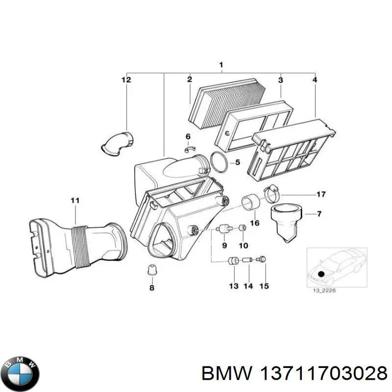 Купить 13711703028 BMW 