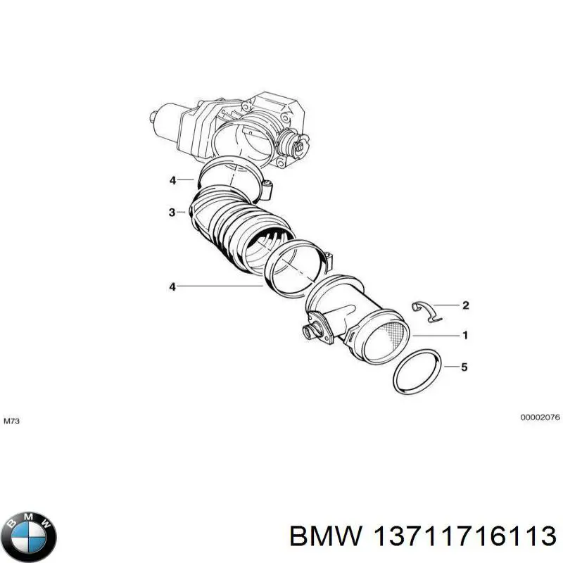 Защелка (скоба) корпуса воздушного фильтра BMW 13711716113 цена, от 7.39 USD