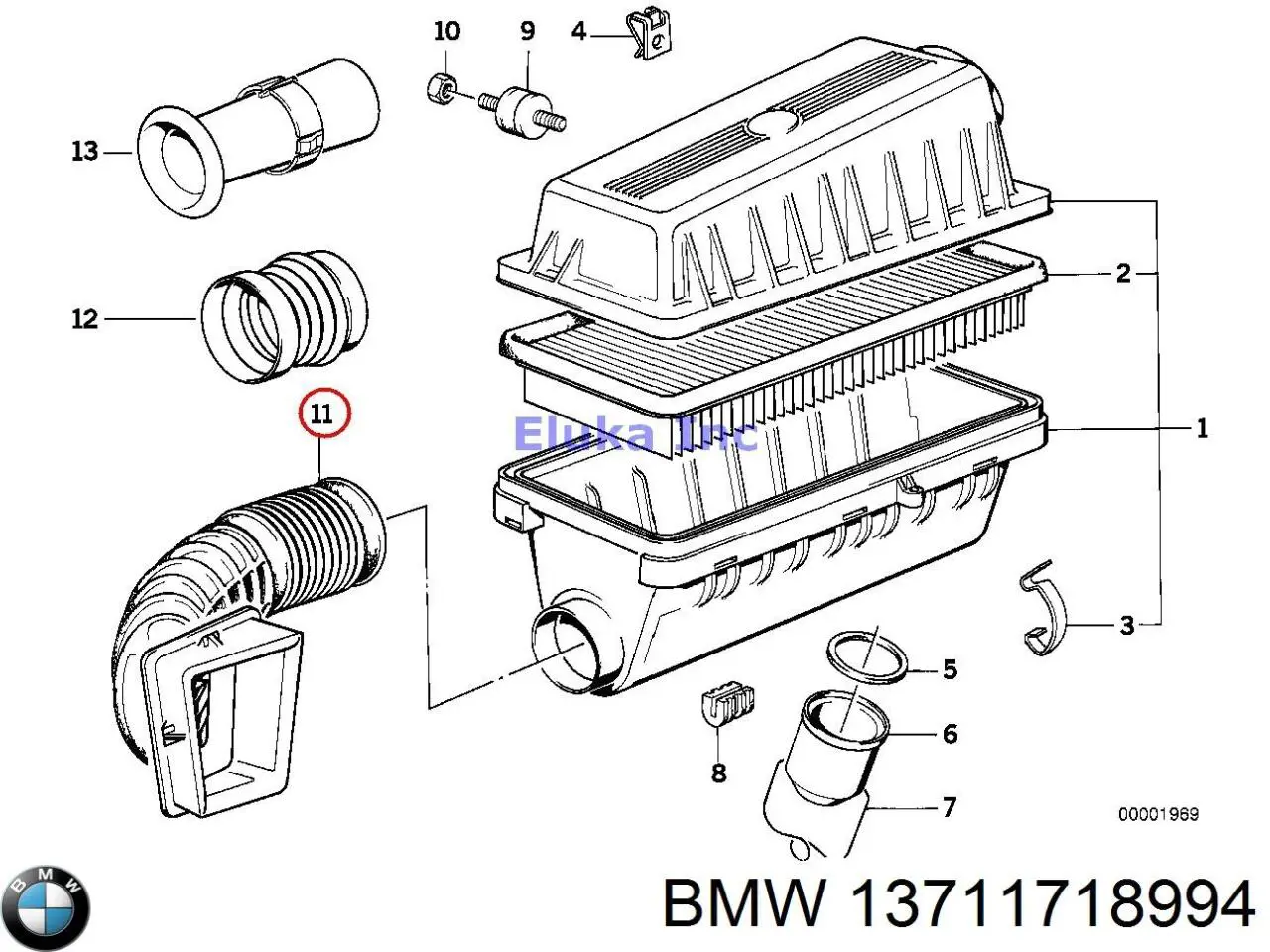  Воздухозаборник воздушного фильтра BMW 7 
