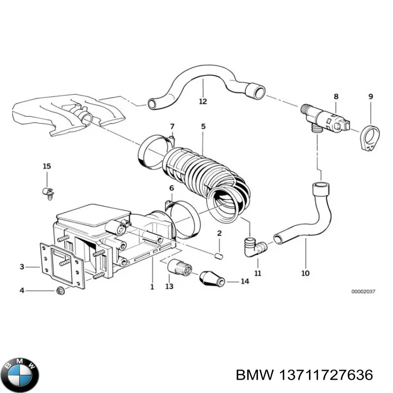 Патрубок расходомера воздуха Polcar 2007PF4