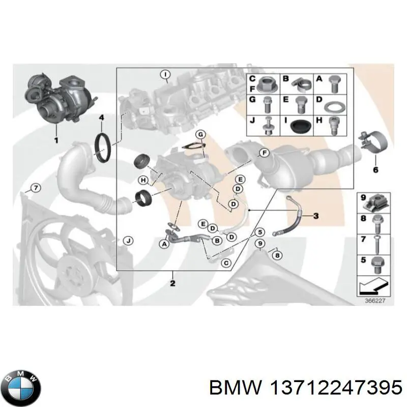 Junta de el medidor de flujo al filtro de el aire 13712247395 BMW