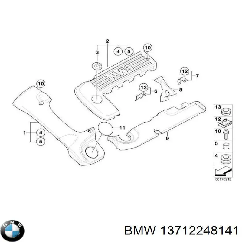 Эмблема капота BMW 13712248141