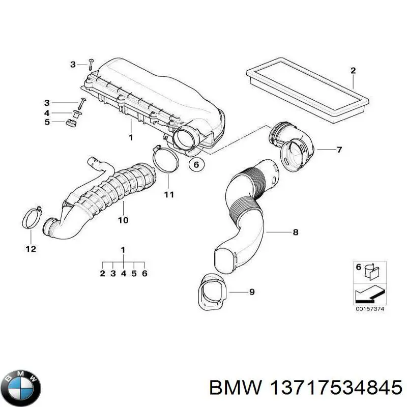 Купить 13717534845 BMW Автомобильный фильтр воздуха