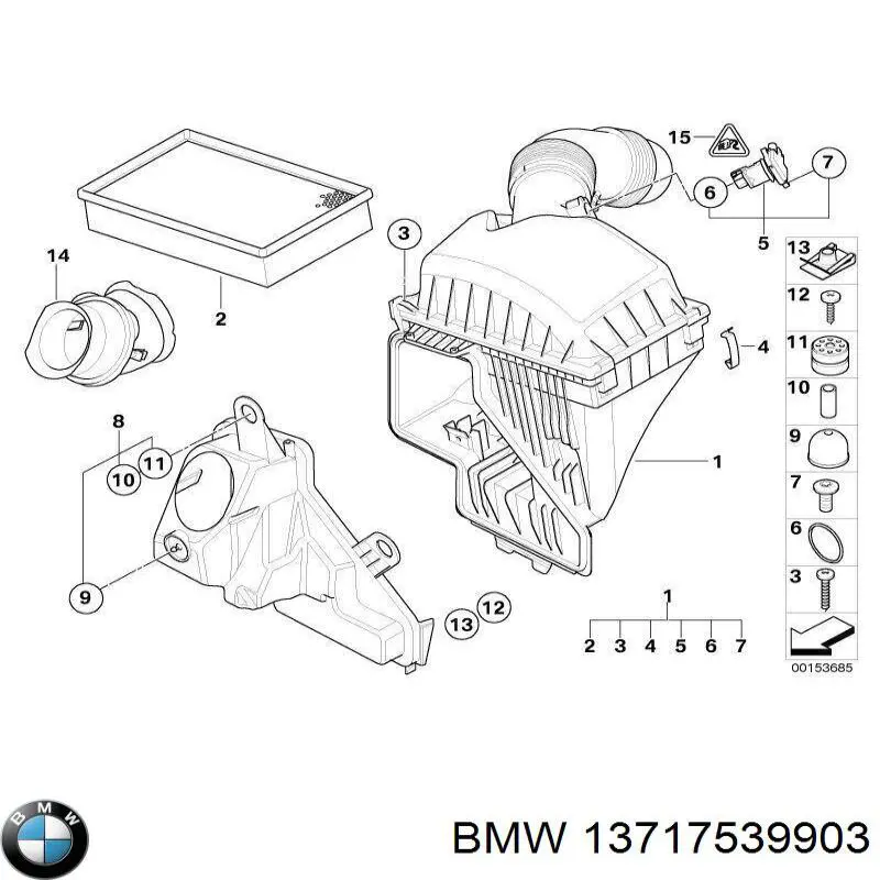 Подушка корпуса воздушного фильтра BMW 13717539903 цена, от 6.97 USD