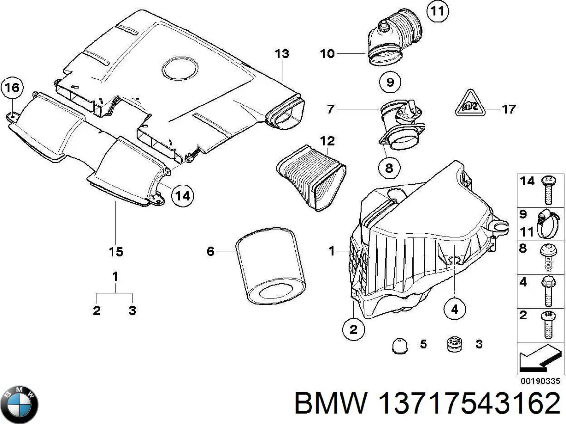 Купить 13717543162 BMW Корпус воздушного фильтра