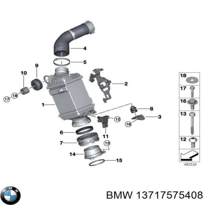 Шланг/патрубок интеркуллера BMW 13717575408 цена, от 25.34 USD