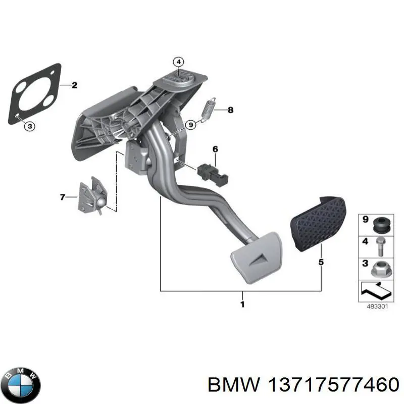 Патрубок воздушный, выход воздушного фильтра BMW 13717577460 цена, от 12.70 USD