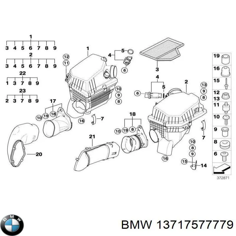 Купить Корпус фильтра Бмв 5  E61
