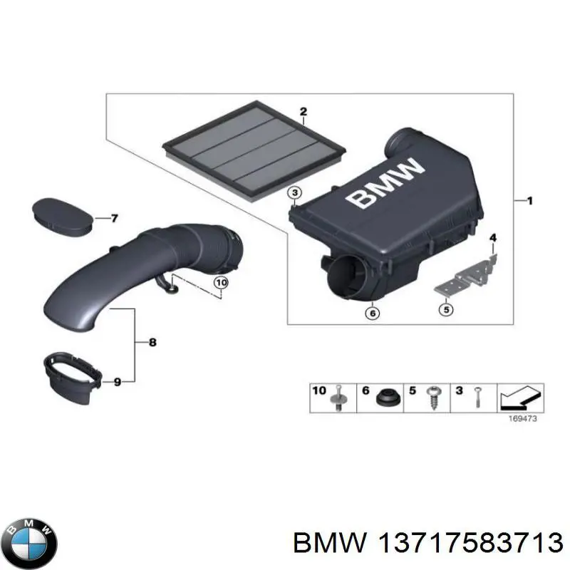 Корпус воздушного фильтра BMW 13717583713