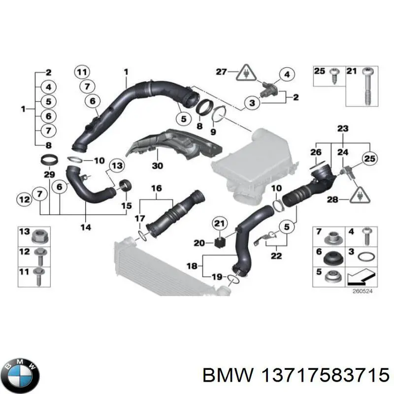 Корпус воздушного фильтра BMW 13717583715