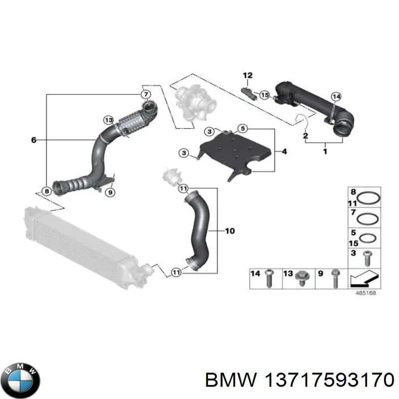 Хомут глушителя 13717593170 BMW