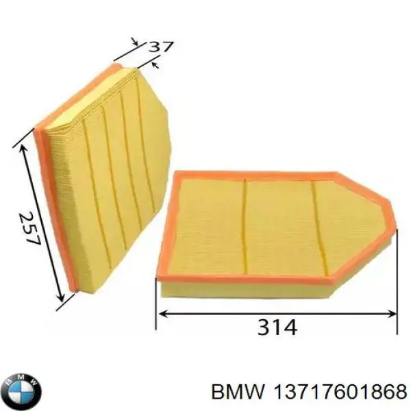 13717601868 BMW filtro de ar