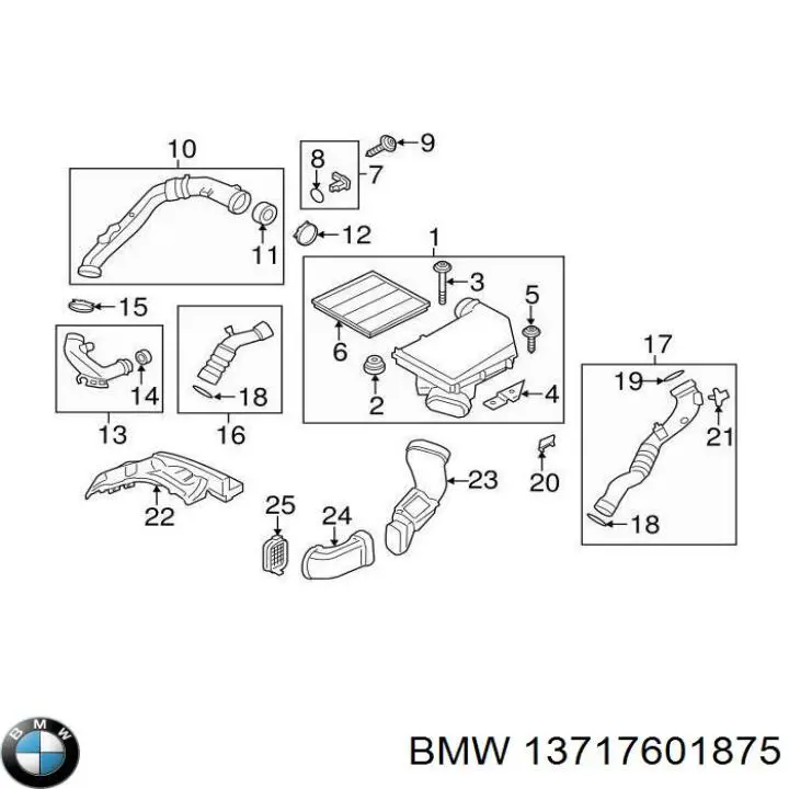 Шланг/патрубок интеркуллера BMW 13717601875 цена, от 84.36 USD