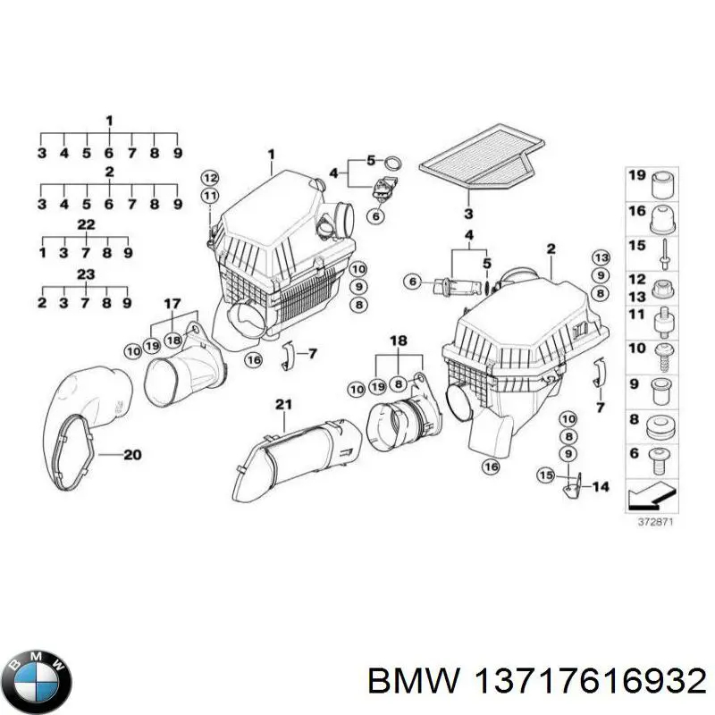 Корпус воздушного фильтра на BMW X3 (F25) купить.