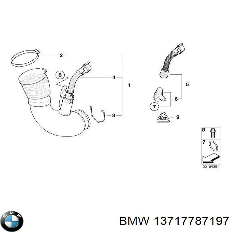 Уплотнительное кольцо (прокладка) патрубка интеркуллера BMW 13717787197 цена, от 6.72 USD