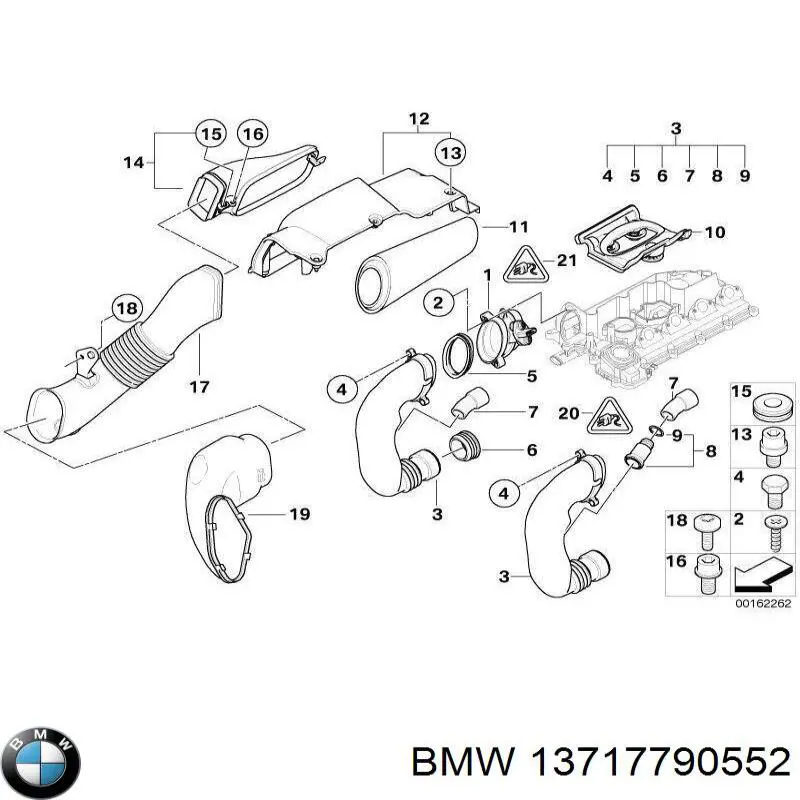 Гофра расходомера воздуха BMW 7787862 цена, от 22.50 USD
