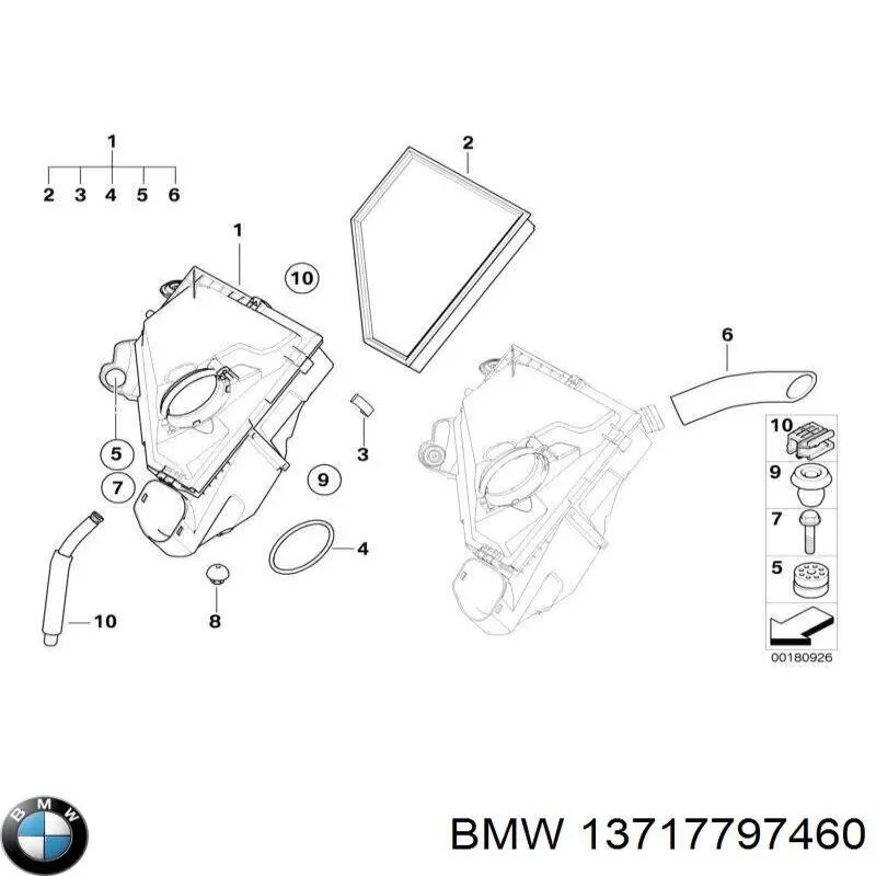 Caixa de filtro de ar para BMW 1 (E81, E87)