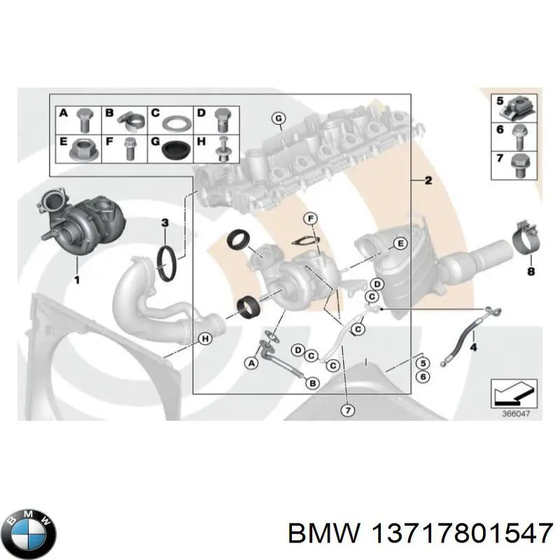 Патрубок расходомера воздуха 13717805809 BMW