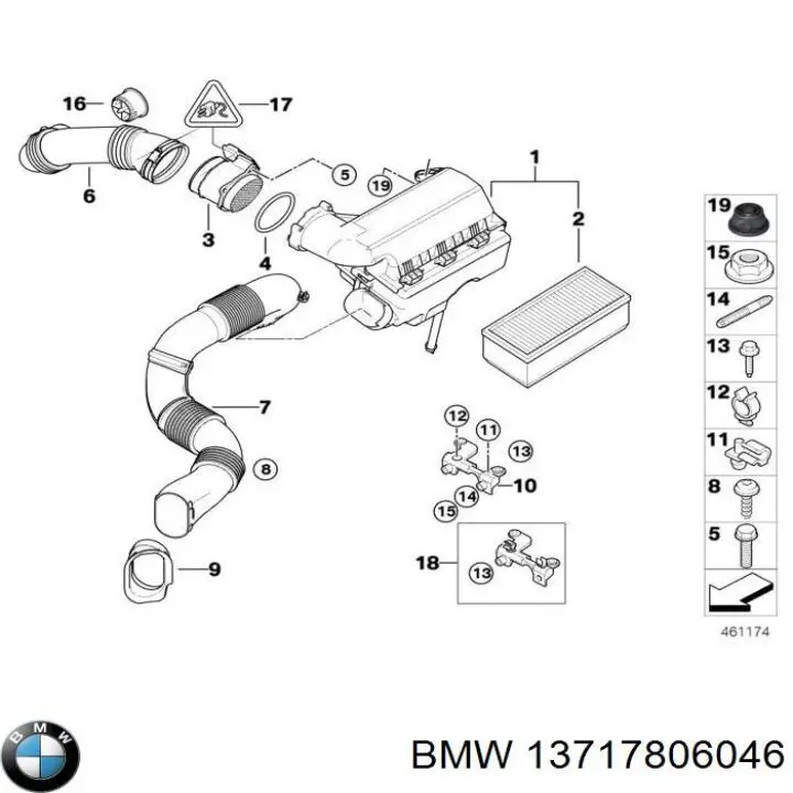 13717806046 BMW Воздушный фильтр двигателя