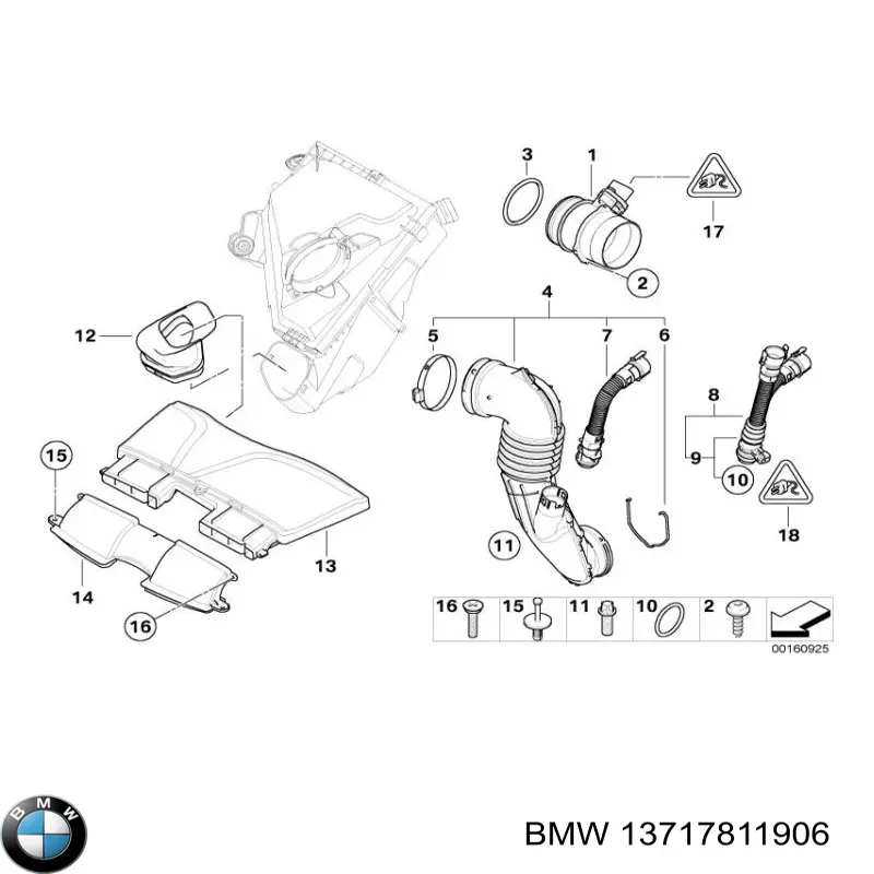 Крышка мотора декоративная 13717811906 BMW