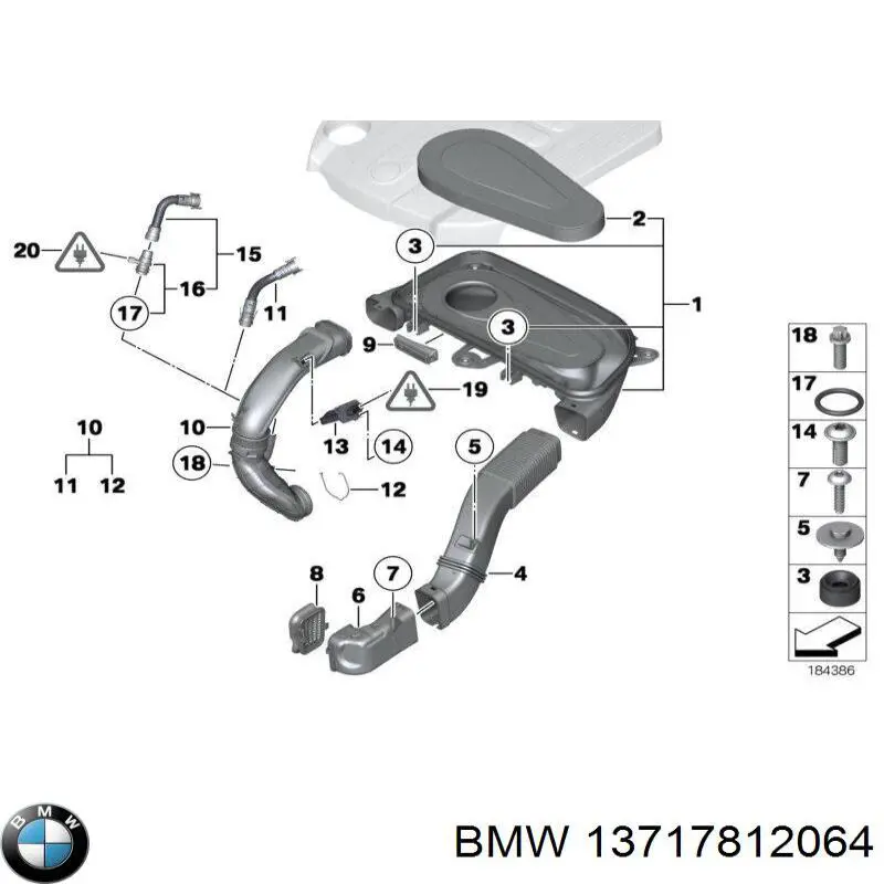 13717812064 BMW корпус воздушного фильтра