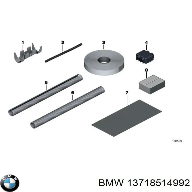 Купить 13718514992 BMW Пистон (клип) крепления решетки радиатора к панели