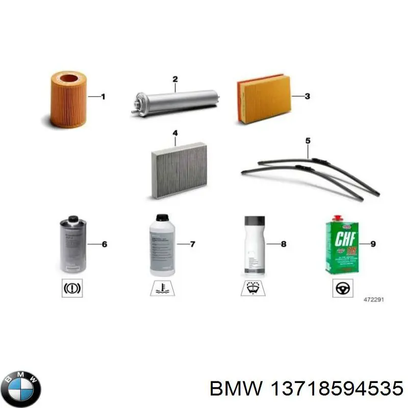 13718594535 BMW воздушный фильтр