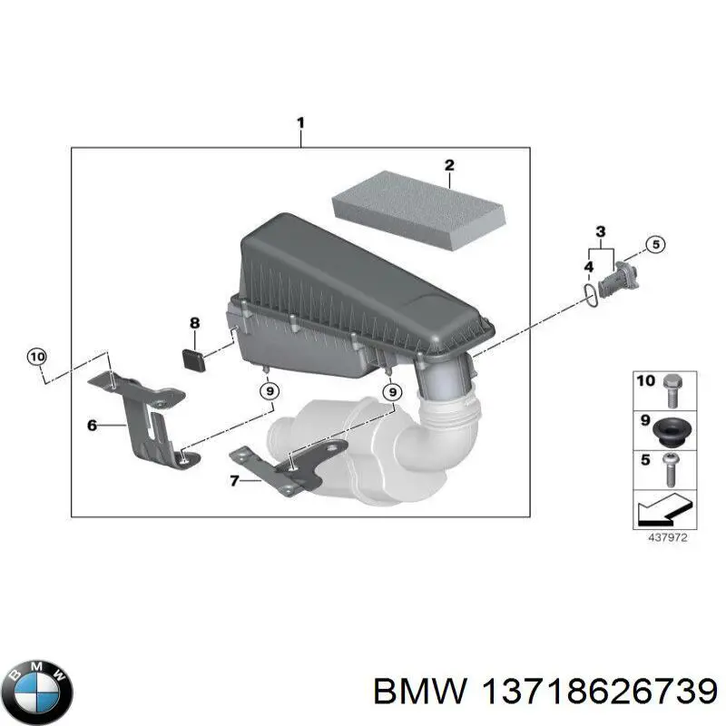 13718626739 BMW воздушный фильтр