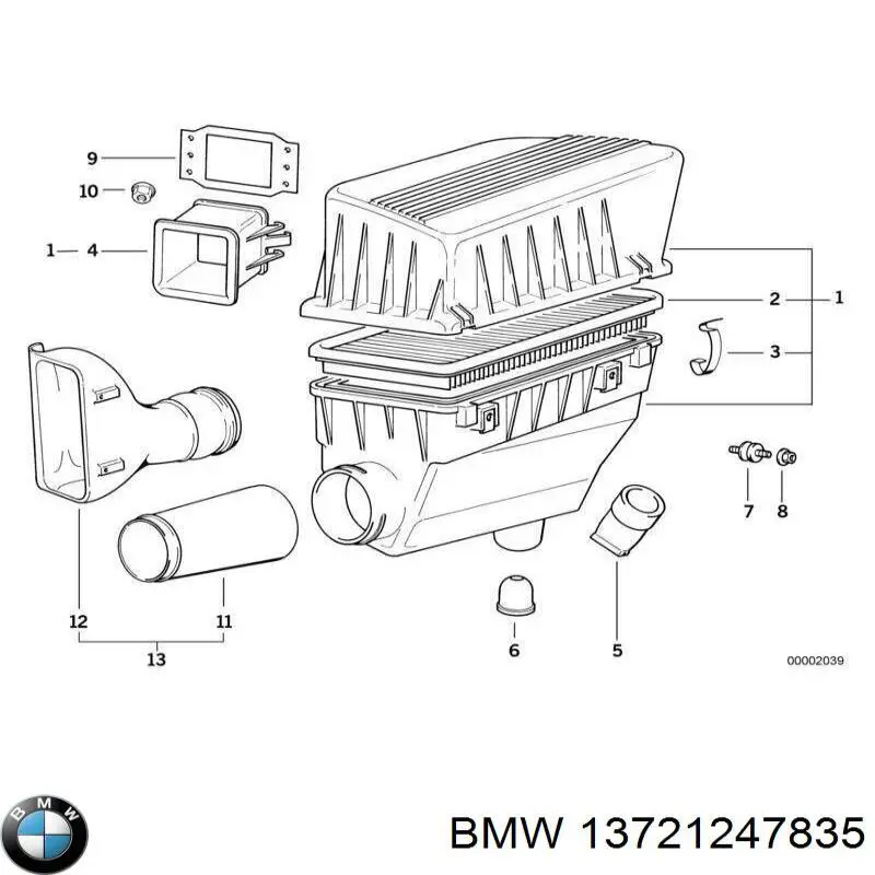 13721247835 BMW воздушный фильтр