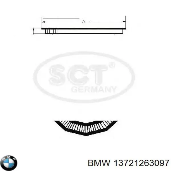 13721263097 BMW Воздушный фильтр двигателя