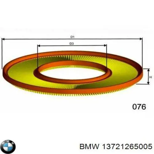 Элемент воздушного фильтра BMW 13721265005 цена, от 8.61 USD