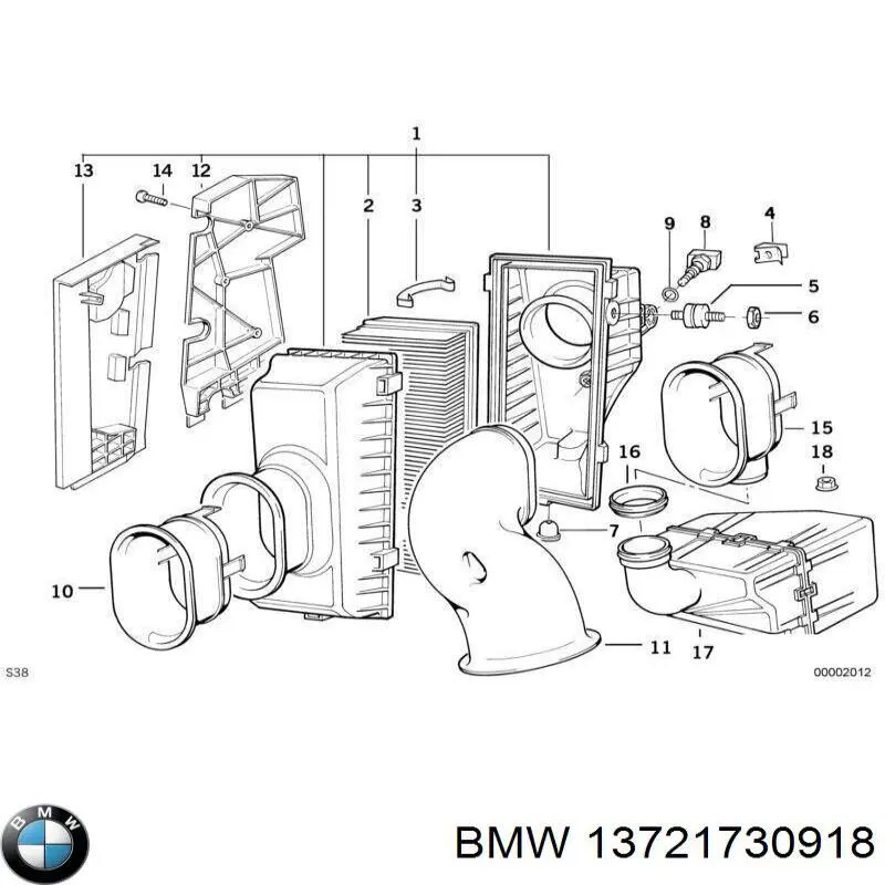 13721730918 BMW воздушный фильтр