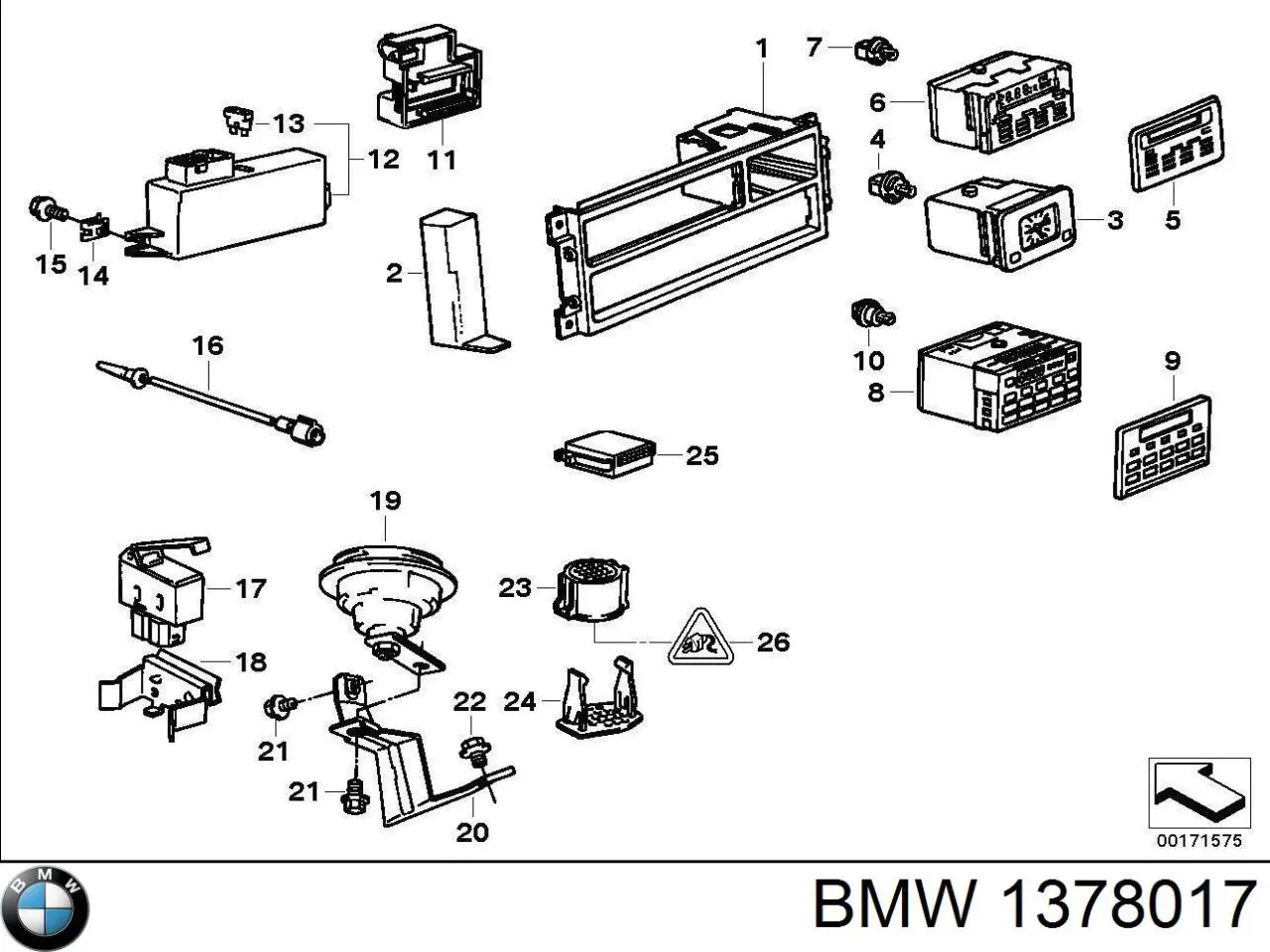 Радиатор кондиционера 65811378018 BMW