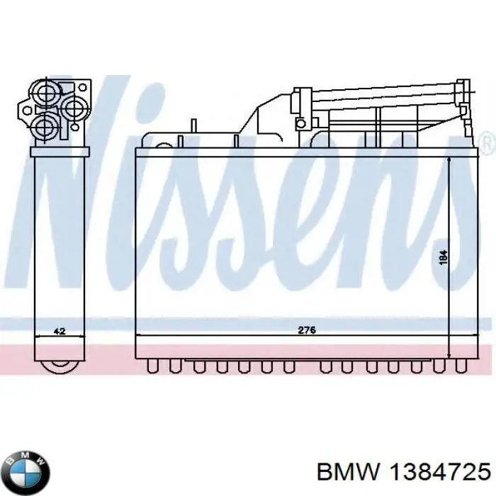 Купить 1384725 BMW Радиатор печки