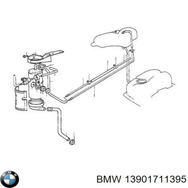 Клапан вентиляции газов топливного бака на BMW 7 (E32) купить.