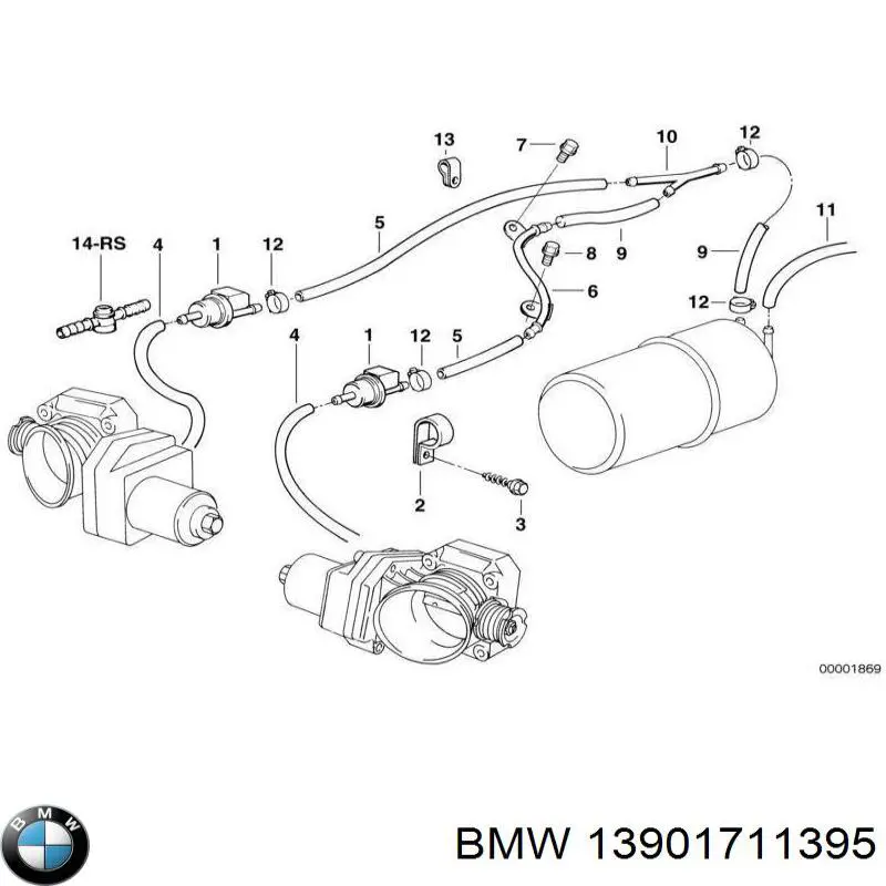 Válvula de ventilación, depósito de combustible BMW 3 